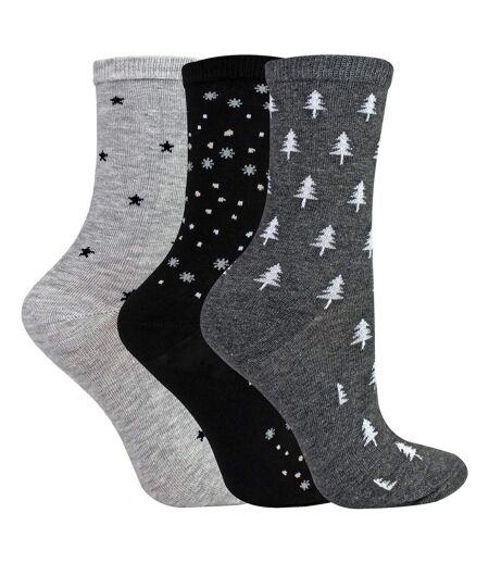 Sock Snob - 3 Paires de Chaussettes Femme Fantaisie Étoiles en Coton Douces
