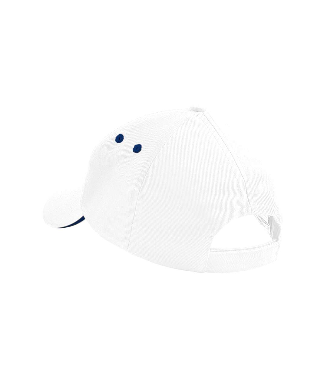 Lot de 2  Casquette adulte unisexe blanc/bleu marine Beechfield-2