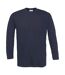 T-shirt manches longues homme - col rond - E190LSL - bleu marine