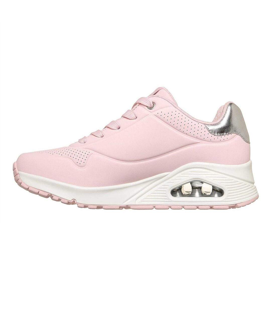 Baskets Uno Stand On Air Femme Rose Skechers-2