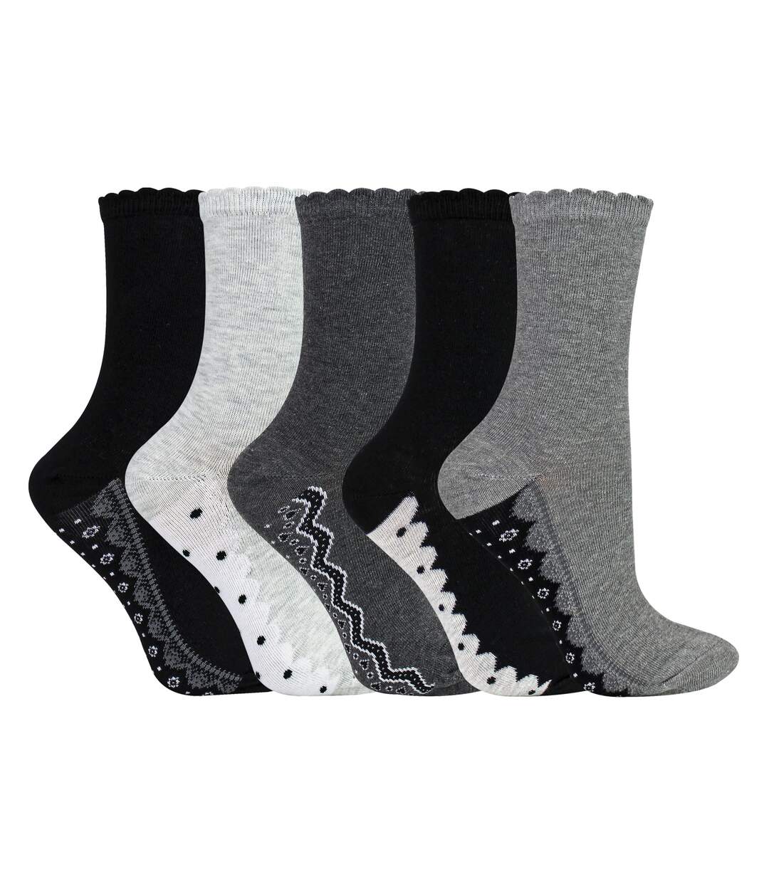 Sock Snob - 5 Paires de Chaussettes Femme à Dentelle et Pois en Coton Doux-2