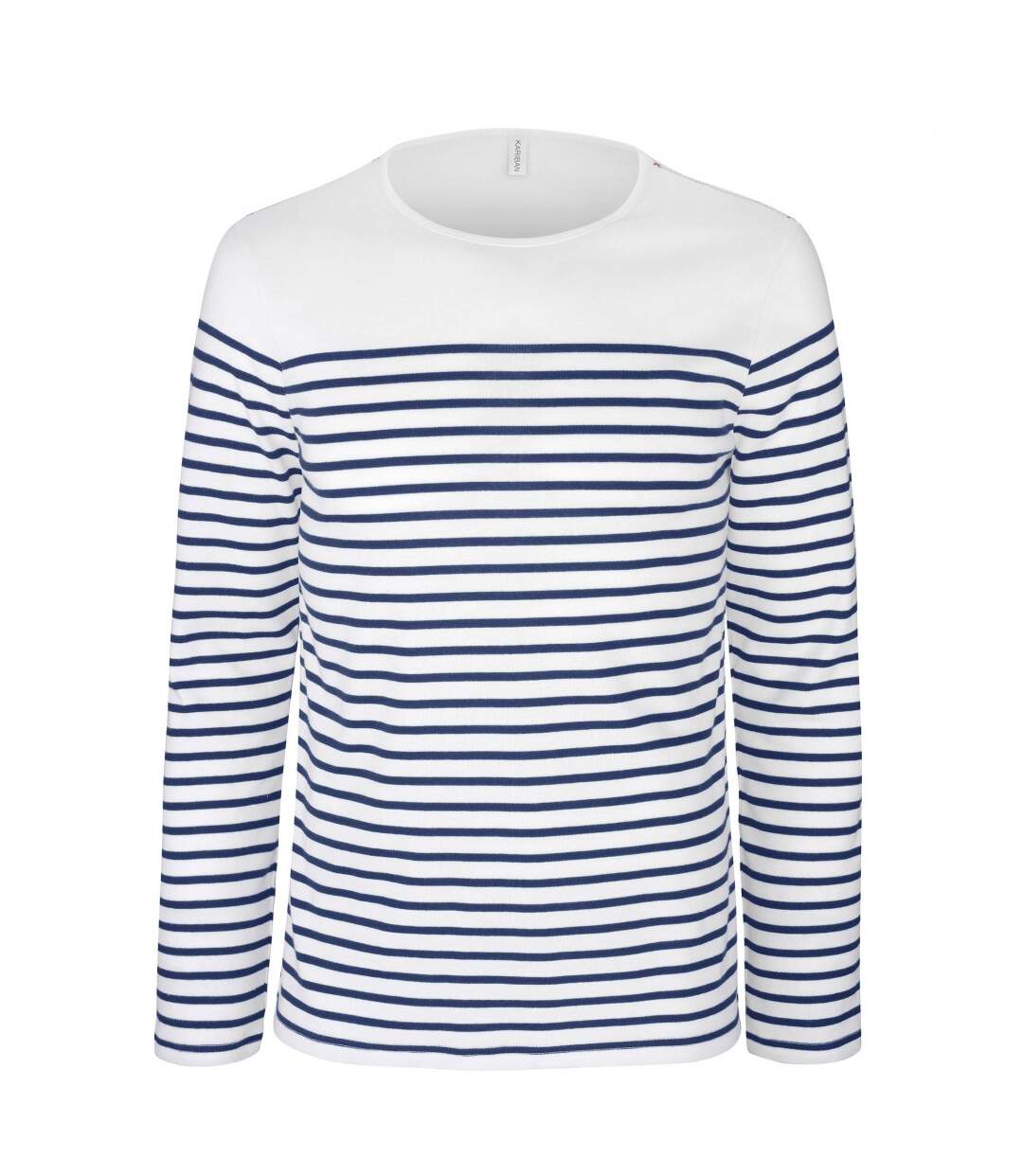 Marinière homme - t-shirt manches longues - K366 - blanc rayé marine