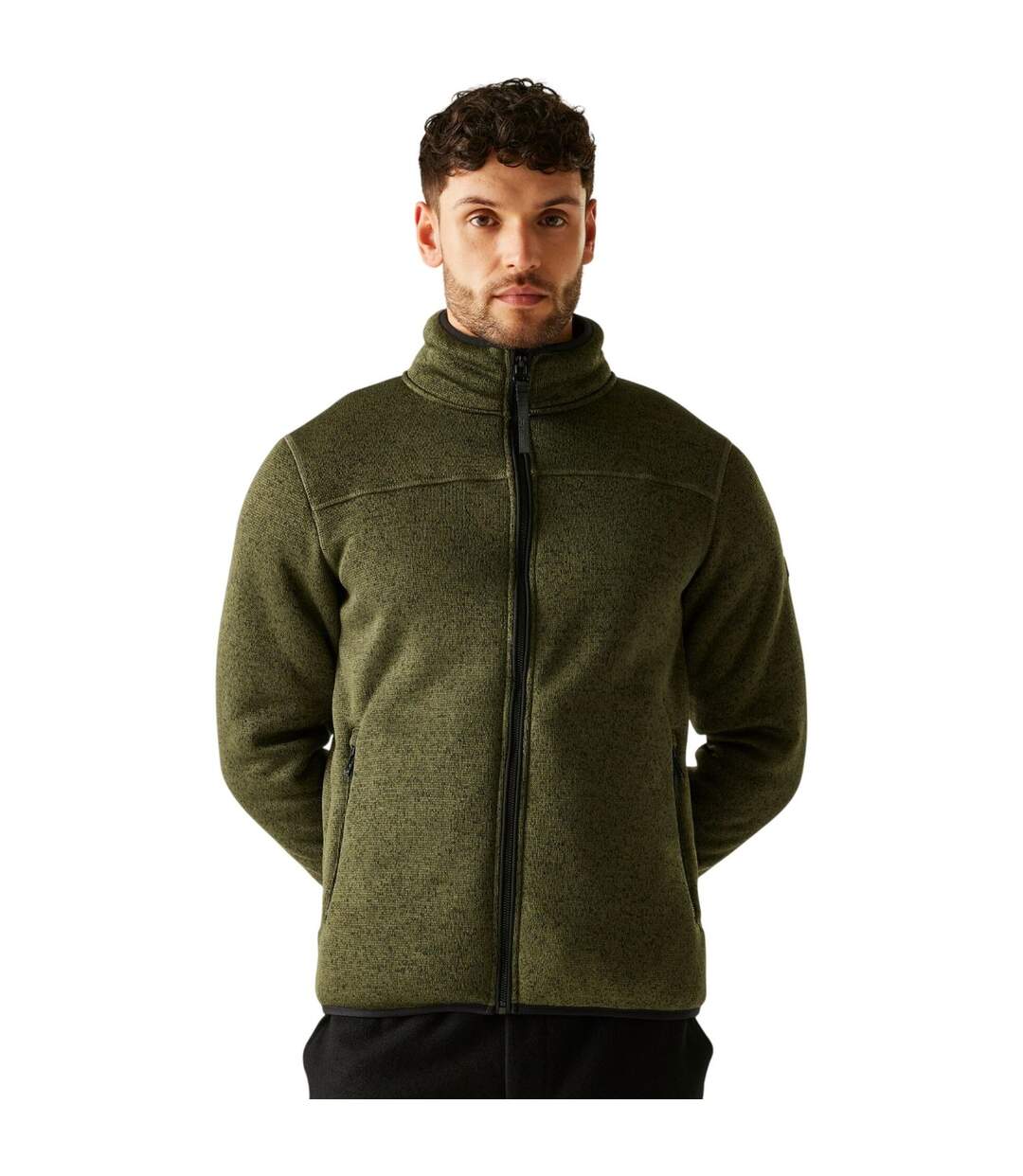 Veste Polaire Col Montant Branleigh Homme Kaki Foncé Regatta-1