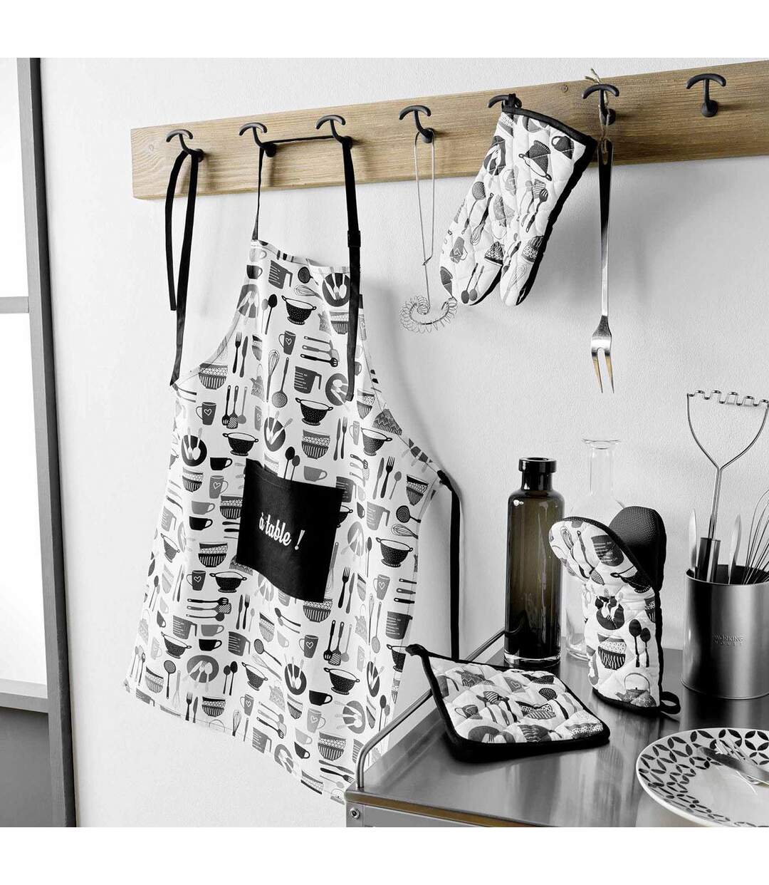 Gant de Cuisine Kitchen 30cm Noir-4