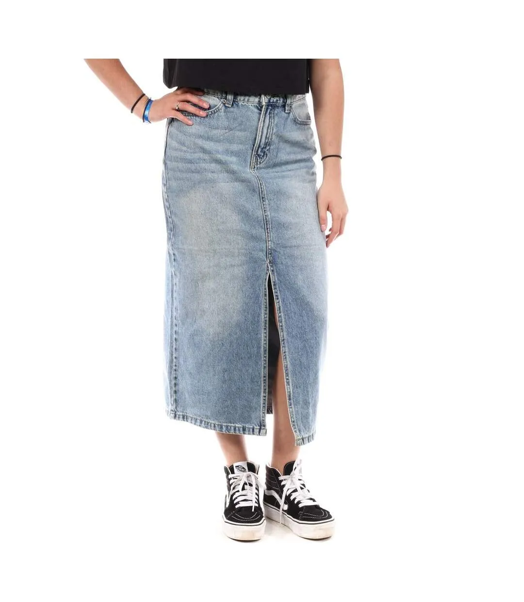 Jupe longue bleu femme jennyfer dapone-1