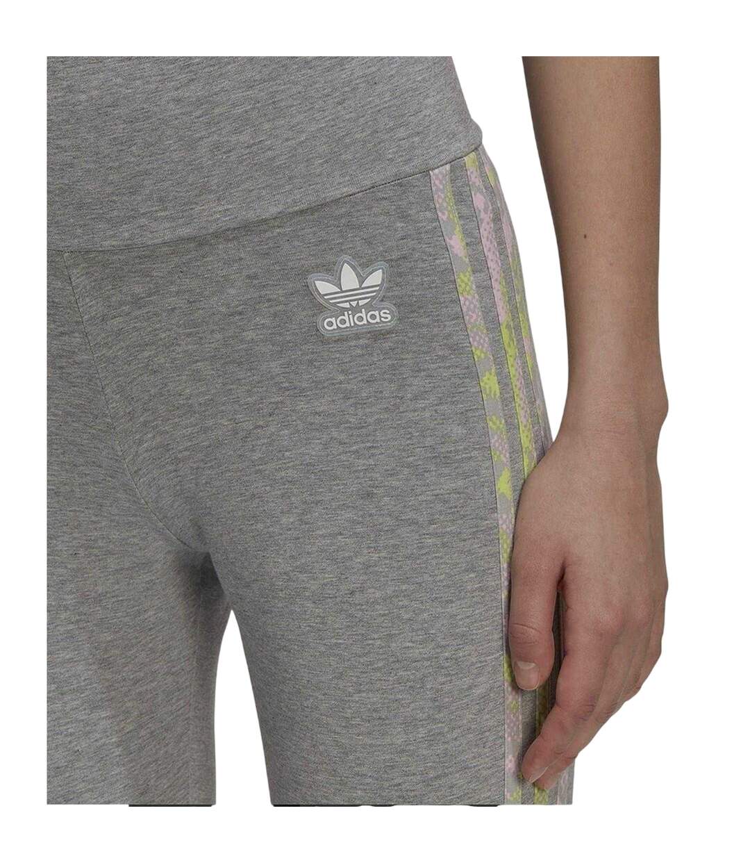 Legging Motif/style Trèfle Femme Gris Adidas-4