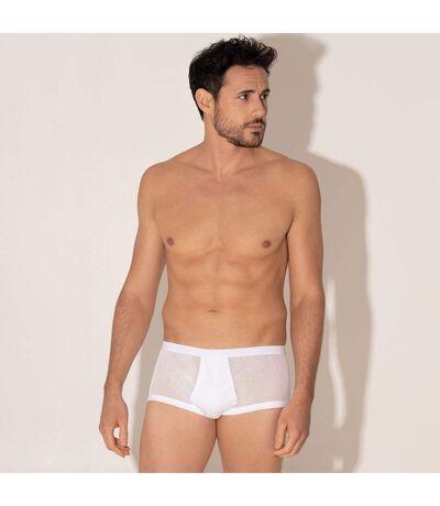 Slip maille aérée coton taille haute ouvert Pur Coton