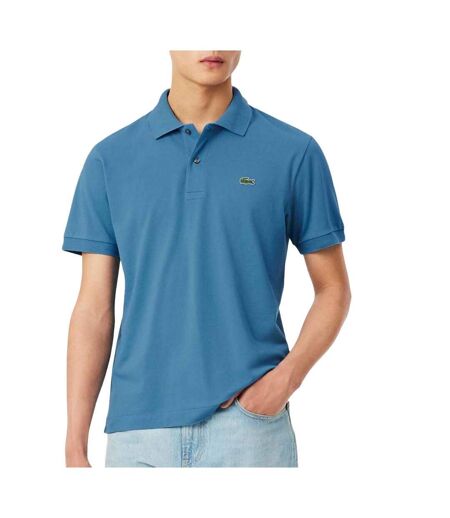 Polo bleu homme lacoste  slim fit brodé