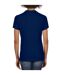 Womens/ladies double piqué polo shirt navy Gildan