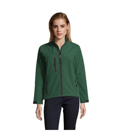 SOLS Womens/Ladies Roxy Soft Shell Jacket (Breathable, Windproof And Water Resistant) (Bottle Green) - UTPC348