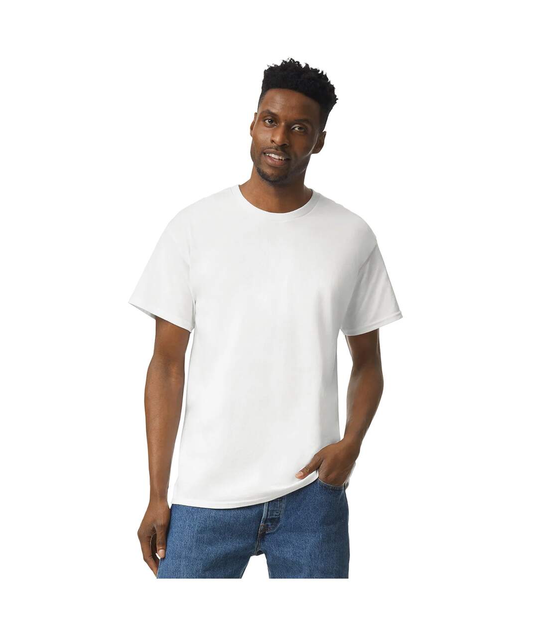 T-shirt Prepared For Dye Homme Blanc Gildan-3