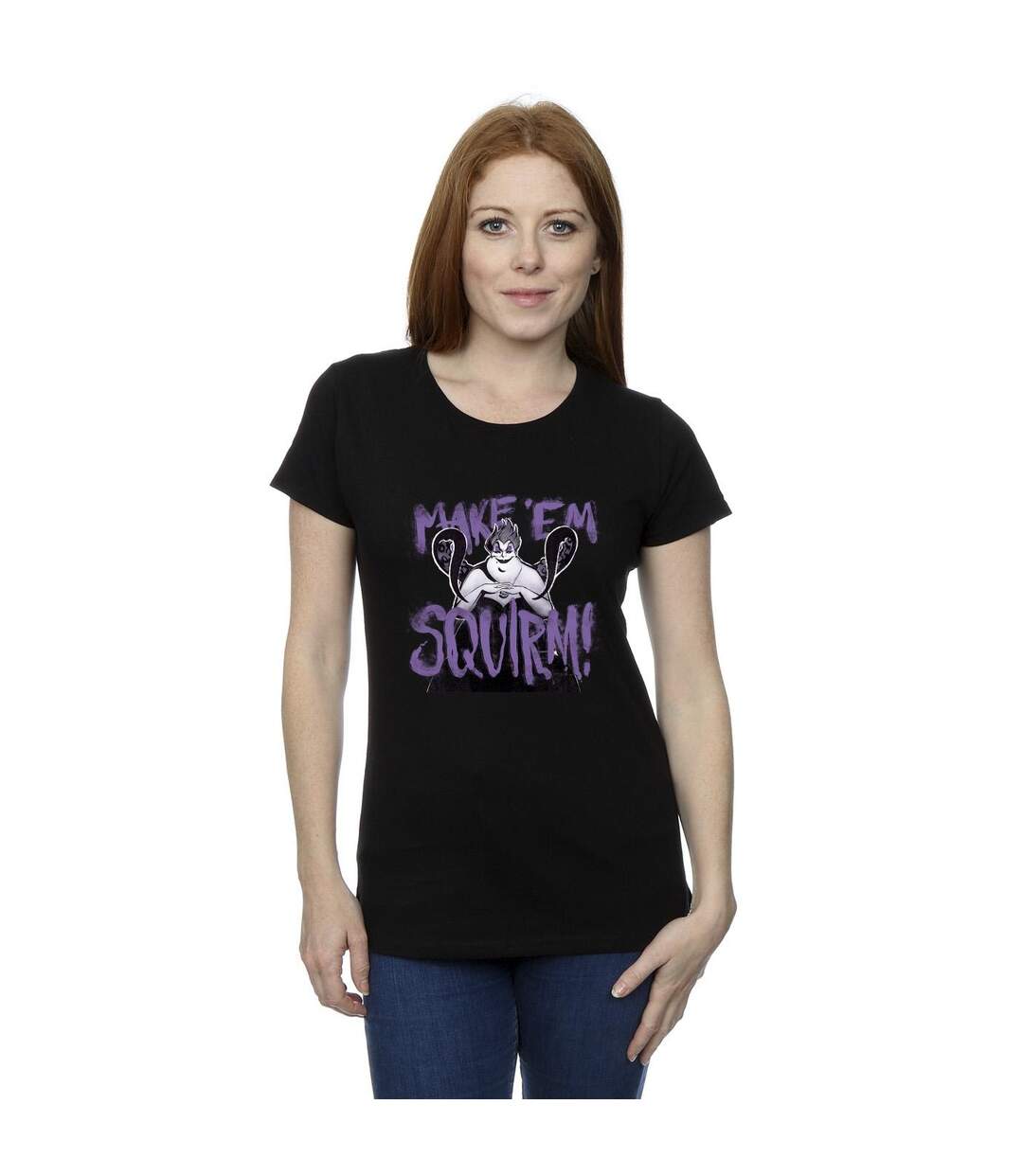 Disney T-shirt en coton violet Villains Ursula Femmes/Dames (Noir) - UTBI44585-2