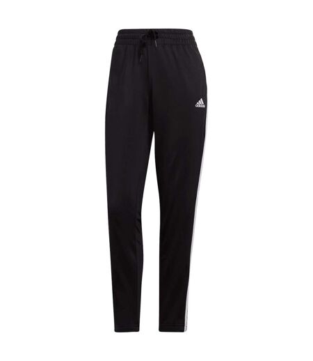 Womens/ladies Essentials Striped Tracksuit Black Adidas