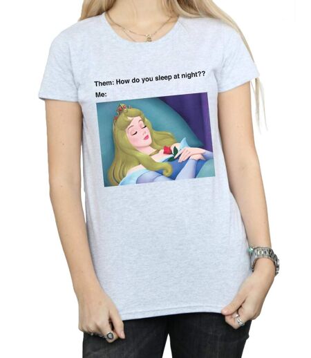 Disney - T-shirt SLEEPING BEAUTY MEME - Femme (Gris chiné) - UTBI15009