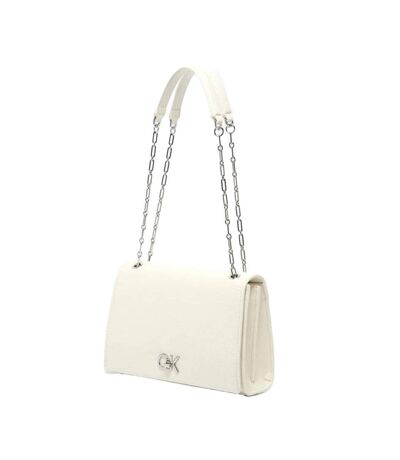 Sac à main ecru femme calvin klein jeans ck medium conv chain - taille unique