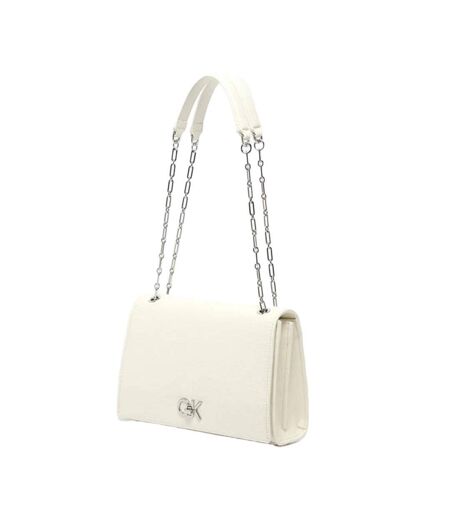 Sac à main ecru femme calvin klein jeans ck medium conv chain - taille unique