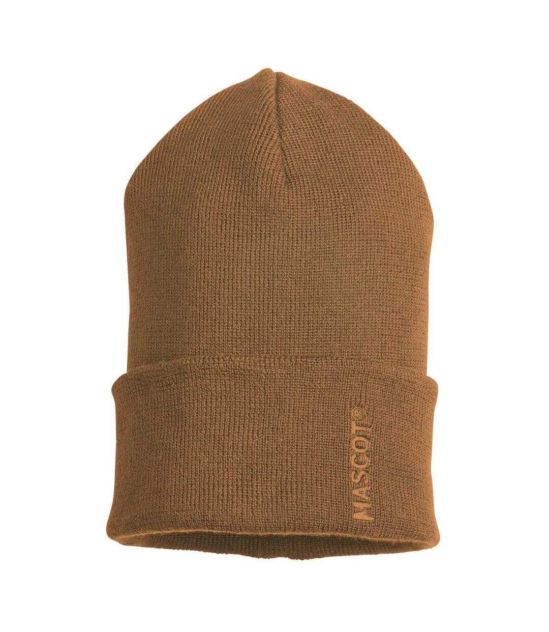 Bonnet Motif/style Côtelé Complete Marron Mascot-1