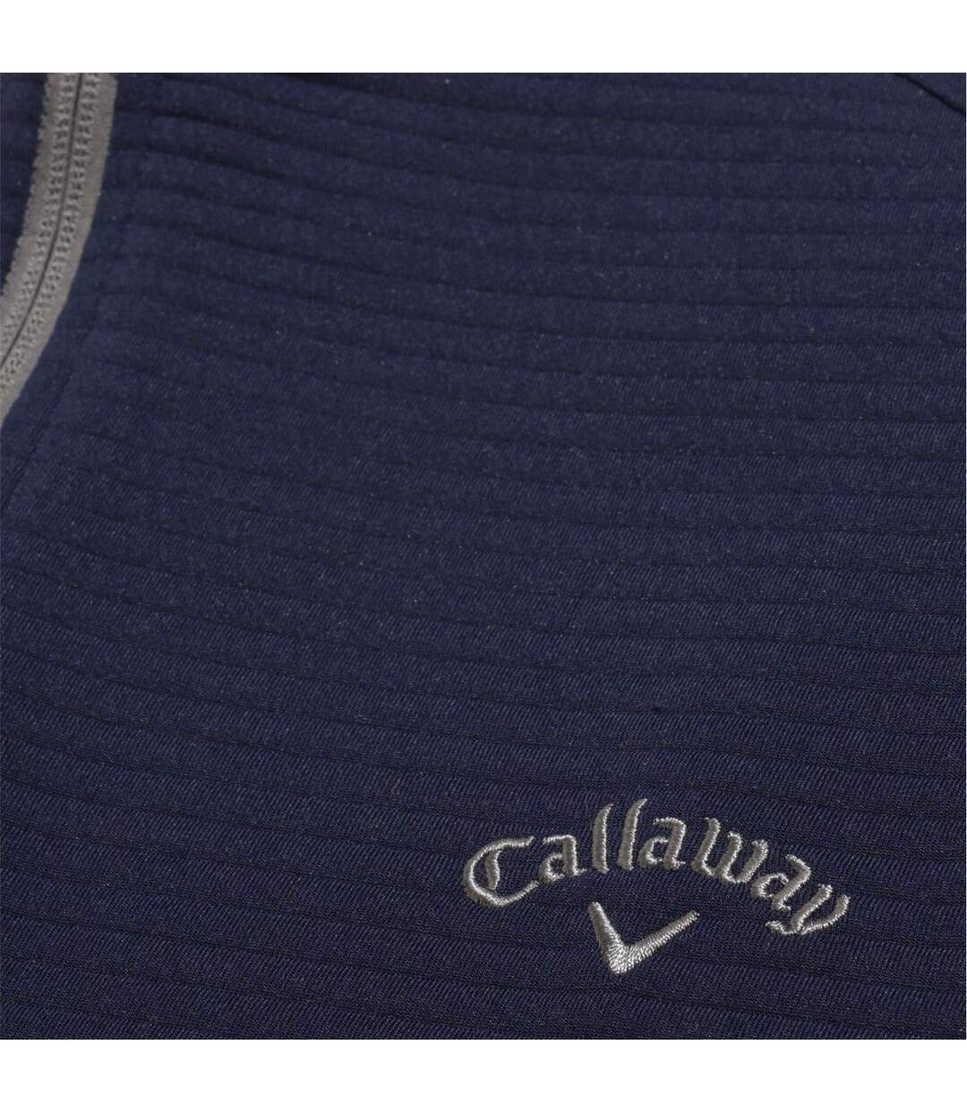 Mens Herringbone Quarter Zip Golf Top Peacoat Callaway-3