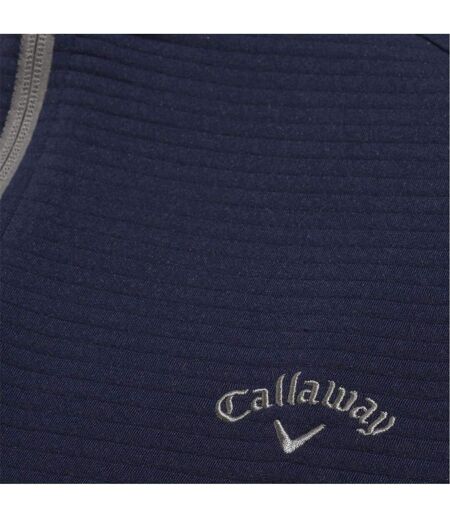 Mens Herringbone Quarter Zip Golf Top Peacoat Callaway