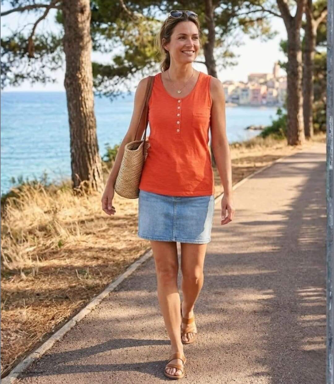 Mayflower ANDY2O Débardeur homme orange en coton pour un style décontracté et estival-5
