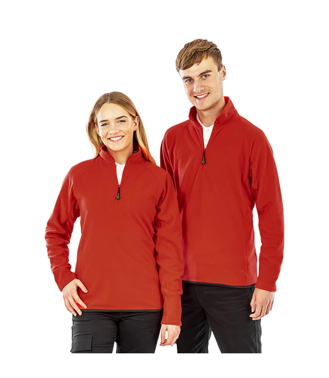 Unisex adult microfleece top red Result Genuine Recycled-3