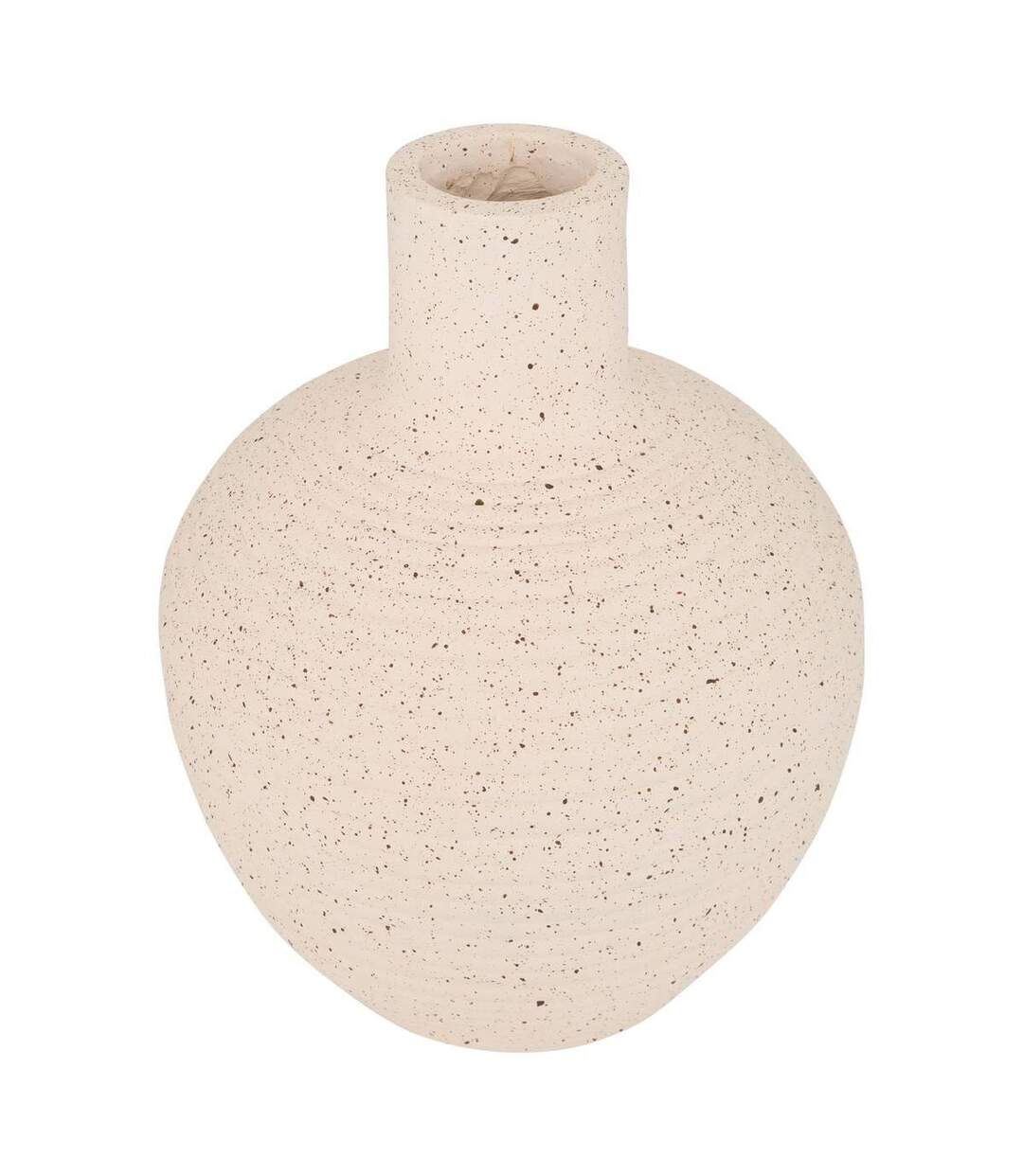 Vase Déco en Magnésie Ted 43cm Blanc-1