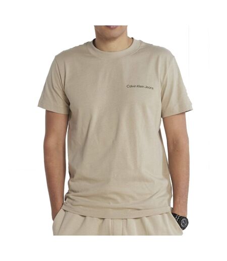 T-shirt Beige Homme Calvin Klein Jeans Tape Tee