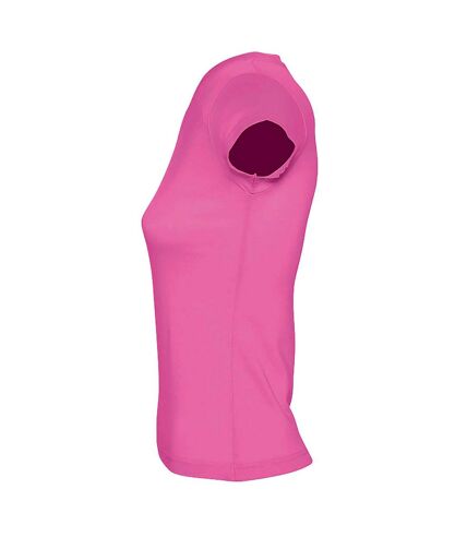 SOLs Womens/Ladies Moon V Neck Short Sleeve T-Shirt (Orchid Pink) - UTPC294