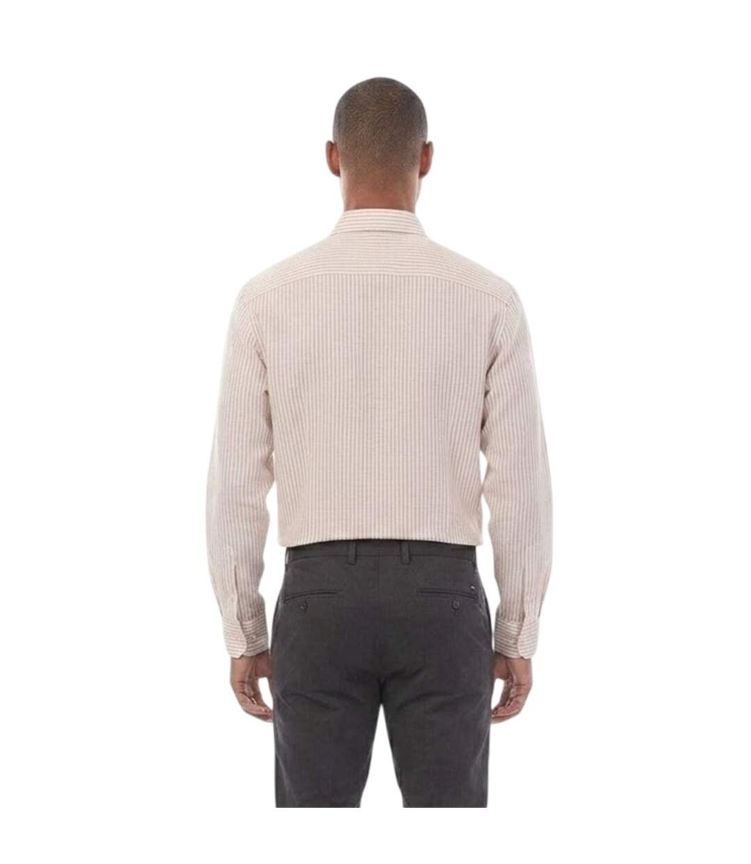 Mens C-cole Narrow Stripe Shirt White Boss-2