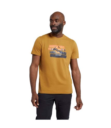 Mountain Warehouse Mens Mountain Explorer Natural Cotton T-Shirt (Beige) - UTMW313