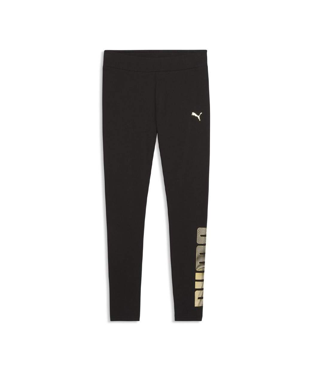 Legging noir logo doré femme puma metalli-1