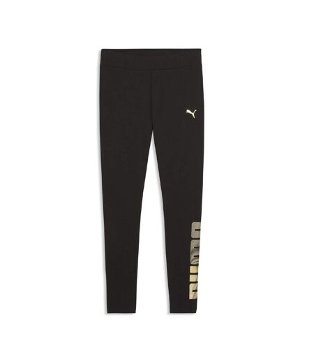Legging noir logo doré femme puma metalli