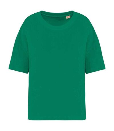 Womens/ladies terrycloth t-shirt malachite green Native Spirit