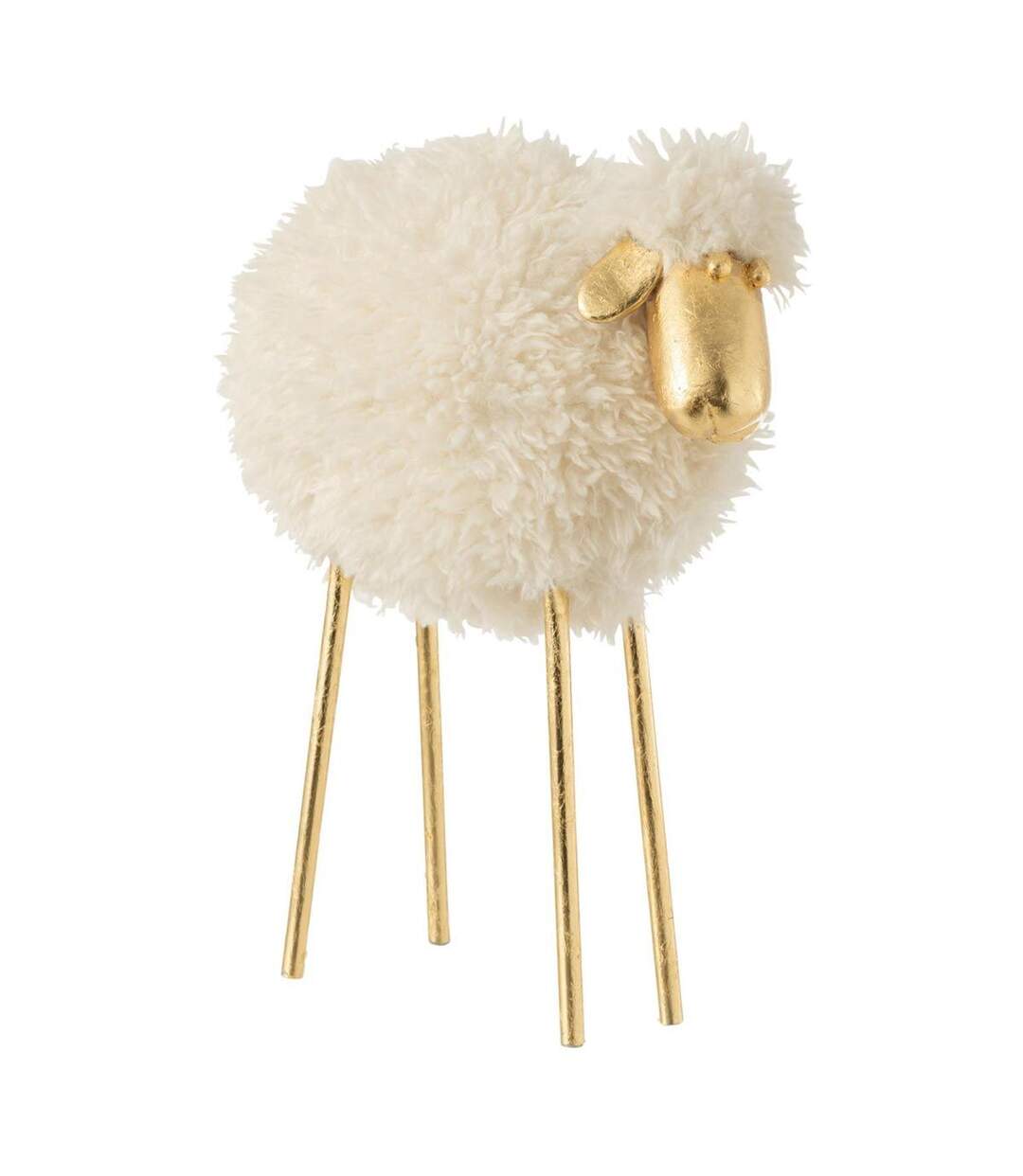 Statuette Déco Design Mouton 45cm Blanc & Or-1