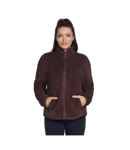Womens/ladies Sherpa Jacket Coffee Skechers
