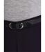 Pantalon infroissable taille semi élastiquée-5