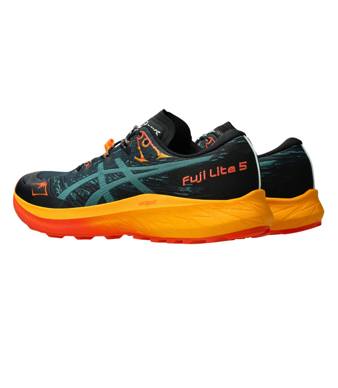 Mens Fuji Lite 5 Running Shoes Navy Blue Asics-2