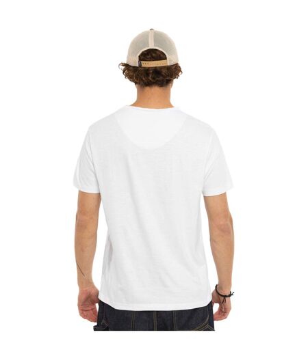 T-shirt homme en jersey col V rouloté imprimé devant Ron Vondutch