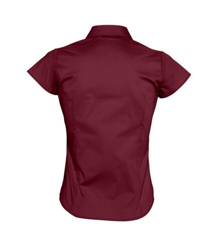 Chemisier manches courtes excess femme bordeaux SOLS