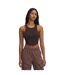 Womens/ladies Ua Rival Ribbed Slim Tank Top Brown Under Armour-1