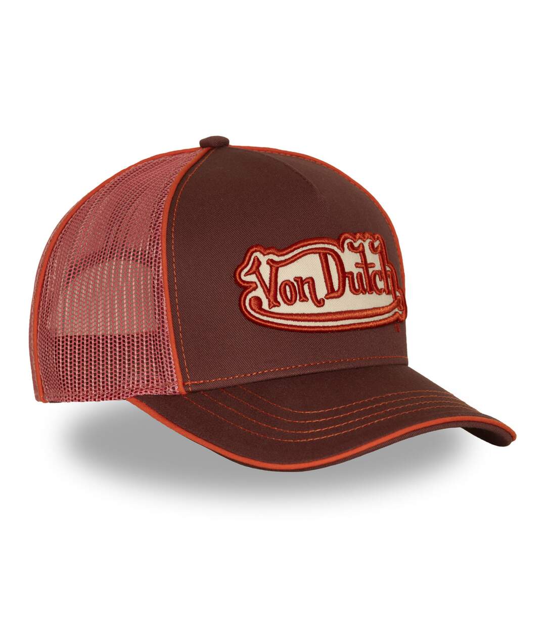Casquette baseball avec filet et écusson brodé Corail Vondutch-4
