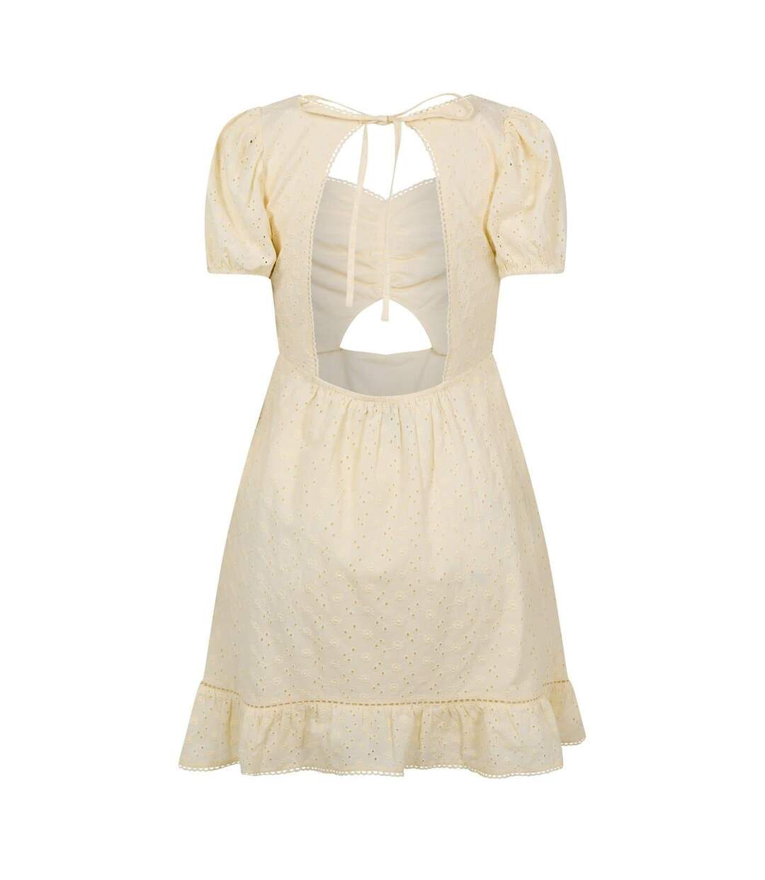 Robe Courte Manches Bouffantes Femme Crème Jack Wills-3