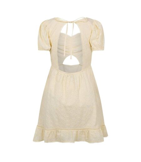 Robe Courte Manches Bouffantes Femme Crème Jack Wills