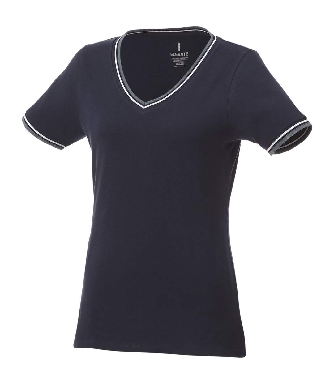 Elevate Womens/Ladies Elbert Pique T-Shirt (Navy/Grey Melange/White) - UTPF2348-1