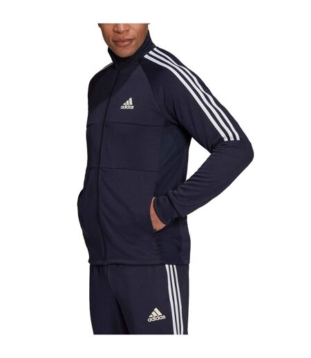 Mens Sereno 3 Stripes Aeroready Track Jacket Inkwell Adidas