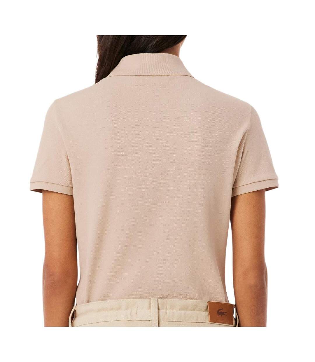 Polo beige femme lacoste polo l.12-2