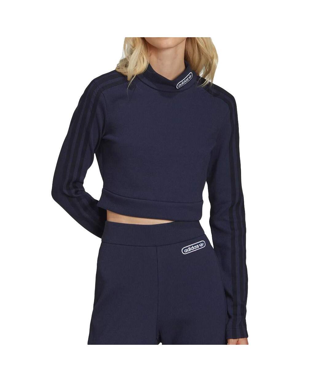 Top marine femme adidas cropped ls hn - 34-1