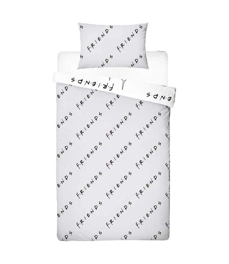 Nyc Reversible Duvet Set White Black Friends