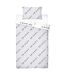 Nyc Reversible Duvet Set White Black Friends-2