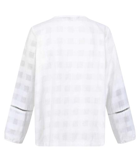 Blouse Manches Longues Motif/style À Carreaux Calluna Femme Blanc À Carreaux Regatta